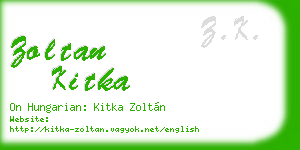 zoltan kitka business card